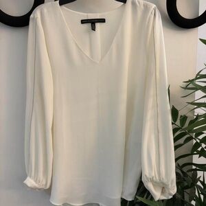 White House Black Market Ivory Blouse